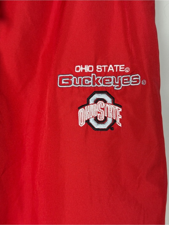 Red Oak Sportswear Pants - Vintage Ohio State Buckeyes Red Oak Track Wind Pants Womens M Red Y2K